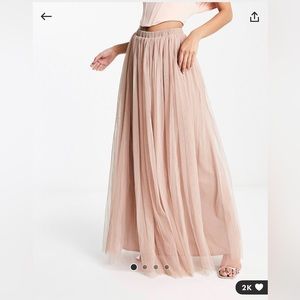 Blush/Pink Maxi-Full Tulle Skirt - Size 6